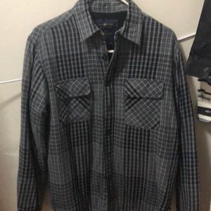 L/S plaid shirt w/fleece lining